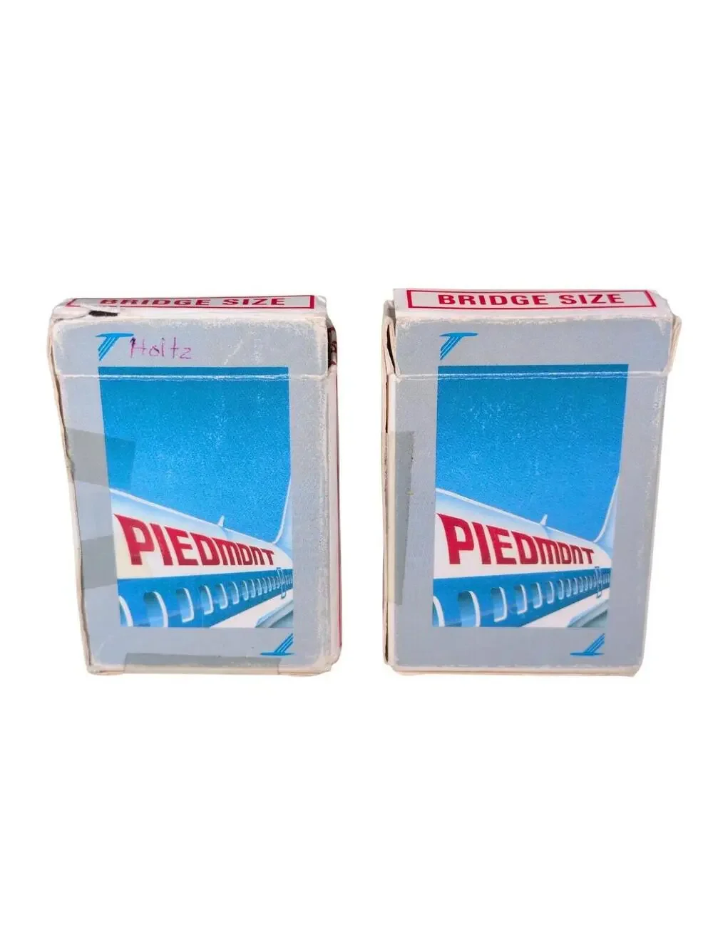 Set Of 2 Vintage Piedmont Airlines Playing Card Decks Made By Hoyle In The USA